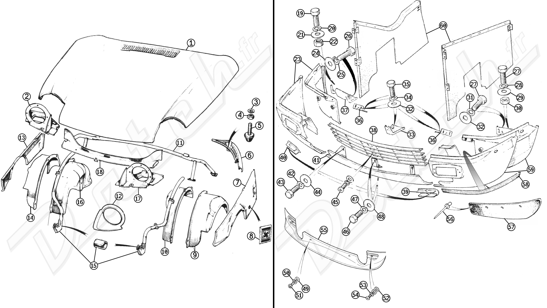 CARROSSERIE SPITFIRE MK4 BLOC AVANT
