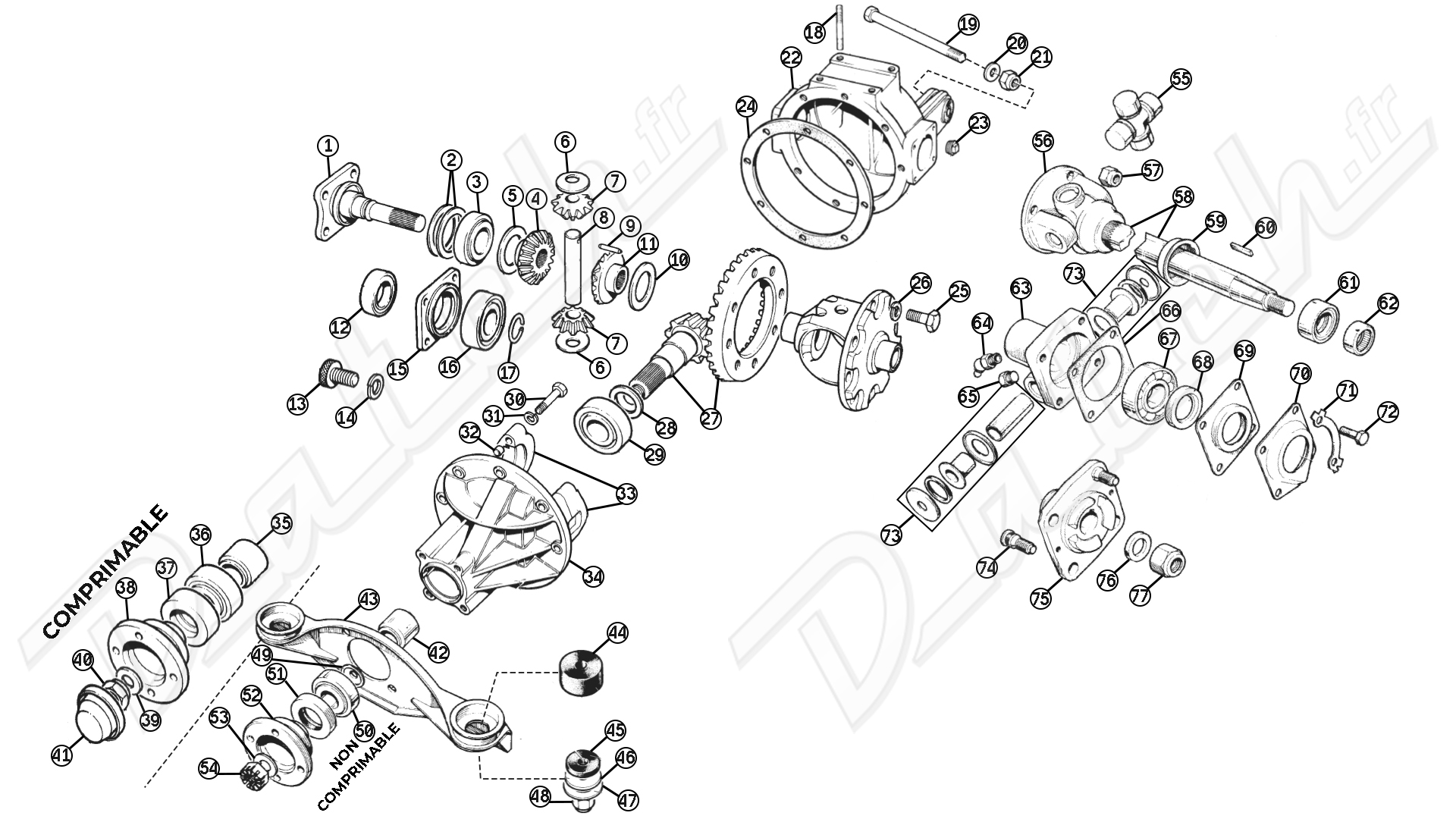 TRANSMISSION/DIFFERENTIEL SPITFIRE