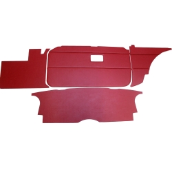 PACK GARNITURES INTERIEUR MGB CAB 1969-1970 (7P) ROUGE/ROUGE