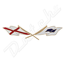 CROSSED FLAGS BADGE  HERALD