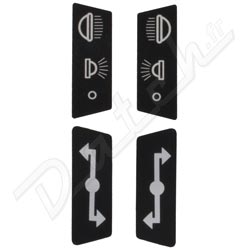 KIT AUTOCOLLANT D'INTERRUPTEURS SPITFIRE/TR (DECALCOMANIE)