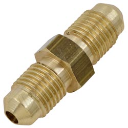 TETE/RACCORD DE DURITE/CANALISATION (MALE-MALE) 0-3/8" UNF (LAITON)
