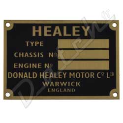 PLAQUE CHASSIS AUSTIN-HEALEY ABBOTT