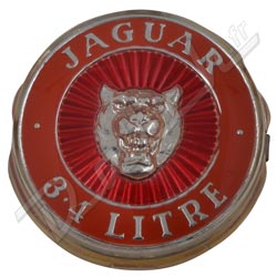 BADGE DE CALANDRE JAGUAR mk2 "JAGUAR 3.4 LITRE"