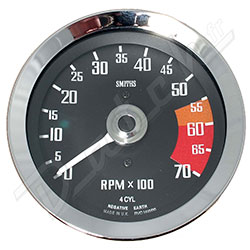 COMPTE-TOURS SMITHS 0-70 "RVC1410/00" (NOIR) MGB/SPRIGET (NEUF)