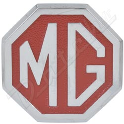 BADGE DE CALANDRE MGB "MG" ROUGE/ARGENT