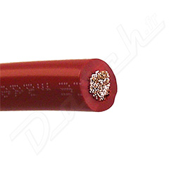 CABLE BATTERIE (POSITIF) AU METRE (ROUGE) 110A