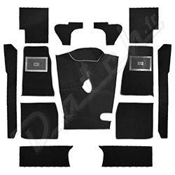 CARPET SET-BLACK C/CHANGE (Equiv 248-840)