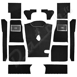 CARPET SET-BLACK C/CHANGE (Equiv 248-840)
