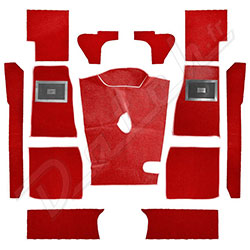 MOQUETTE AUSTIN-HEALEY (COMPLETE) BN7 "KARVEL" ROUGE