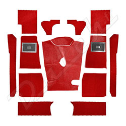 MOQUETTE AUSTIN-HEALEY (COMPLETE) BN7 "LUXE" ROUGE