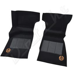 TAPIS DE SOL SPITFIRE/GT6 (LOGO TRIUMPH) NOIR (LA PAIRE)