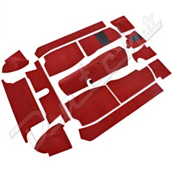 MOQUETTE MGB CAB (COMPLETE) 1968-1980 (ROUGE) "LUXE" (CAG)