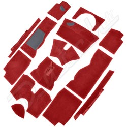 MOQUETTE TR4-TR5-TR6 "LUXE" (CAG) ROUGE
