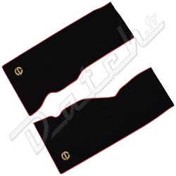 TAPIS DE SOL TR4-TR5-TR6 LOGO "TRIUMPH" NOIR/ROUGE