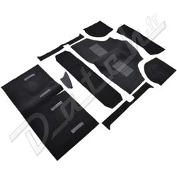 CARPET SET EARLY MINI VAN (BLACK)