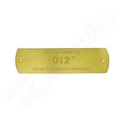PLATE-VALVE GAP 0.012 HOT