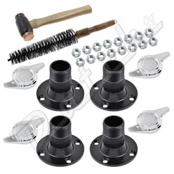  KIT CONVERSION VERS JANTES A RAYONS TR2-TR3-TR4-TR5-TR6 (ECROU PAPILLON)