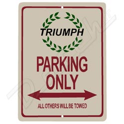 PANNEAU "PARKING ONLY" TRIUMPH