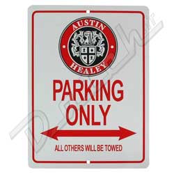 PANNEAU "PARKING ONLY" AUSTIN-HEALEY