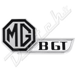 BADGE DE HAYON " MG BGT" NOIR/ARGENT