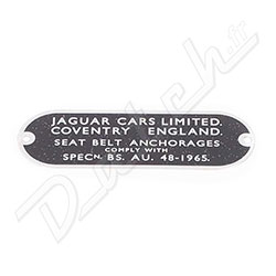 PLAQUE "SEAT BELT" JAGUAR