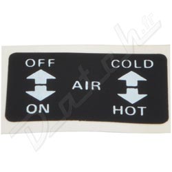 HEATER IND.DECAL V12 E-TYPE
