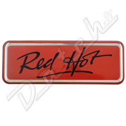 BADGE DE CALANDRE MINI RECTANGLE "RED HOT"