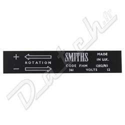 AUTOCOLLANT "SMITHS DIRECTION" MGB