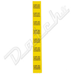 AUTOCOLLANT "LUCAS ENGLAND PATENTED"