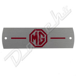 PLAQUE DE CACHE-CULBUTEURS "MG" (ROUGE)
