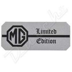 PLAQUE "MG LIMITED EDITION"