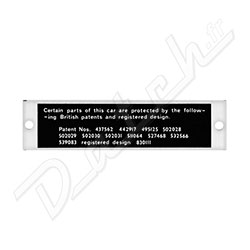PLAQUE DE CACHE-CULBUTEURS "PATENT" MGT/MGA