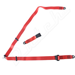 MINI REAR STATIC 3 POINT BELT IN RED