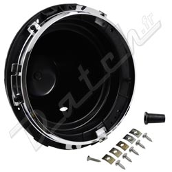 BOL DE PHARE 7" (2 VIS) PLASTIQUE (COMPLET) CHROME