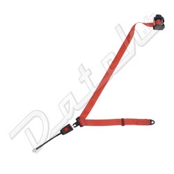 CEINTURE AVANT (3 POINTS/TULIPE 30cm) AVEC ENROULEUR MULTI ANGLES (ROUGE)