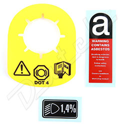 AUTOCOLLANTS "WARNING LABEL" MINI