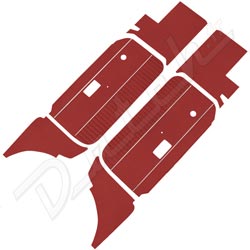 PACK GARNITURES INTERIEURES MGBGT 1972-1976 (ROUGE)  6 PIECES