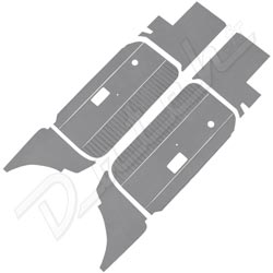 PACK GARNITURES INTERIEURES MGBGT 1972-1976 (GRIS)  6 PIECES