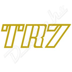 AUTOCOLLANT DE CAPOT "TR7" (GOLD)