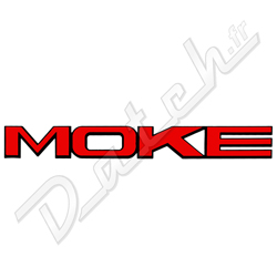 BADGE "MOKE" ROUGE