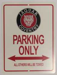 PANNEAU "PARKING ONLY JAGUAR"