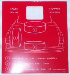 AUTOCOLLANT "STOWAGE POSITION" ROVER (ROUGE)