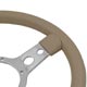 3 SPOKE POLISHED CENTRE SEMI - DISHED BEIGE VINYL (13")