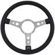 VOLANT 15" (3 BRANCHES) CUIR (TROUS RONDS) TULIPE (ALU POLI)