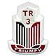 BADGE DE CAPOT TR3 (ROUGE/NOIR) ORIGINE