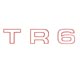 AUTOCOLLANT "TR6" LATERAL (ROUGE)