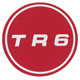 BADGE DE CABOCHON DE JANTE "TR6 "