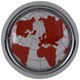 BADGE DE CAPOT "TRIUMPH/GLOBE" TR4A (ROUGE) + CERCLAGE