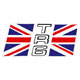 AUTOCOLLANT "TR6" UNION JACK (GAUCHE)